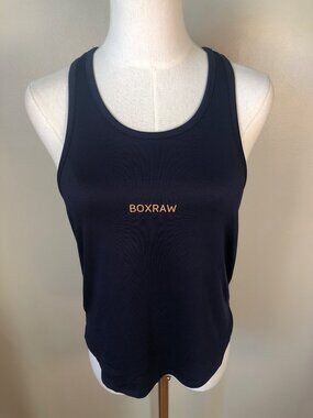 Boxraw Smrt-Tec Racerback Athletic Top Navy Size S Premium Activewear